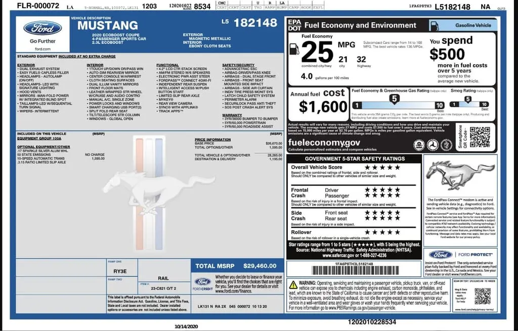 Florida Fine Cars - Used FORD MUSTANG 2020 WEST PALM ECOBOOST
