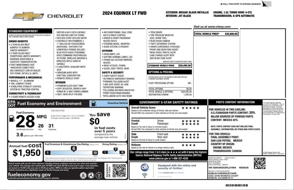 Florida Fine Cars - Used CHEVROLET EQUINOX 2024 WEST PALM LT