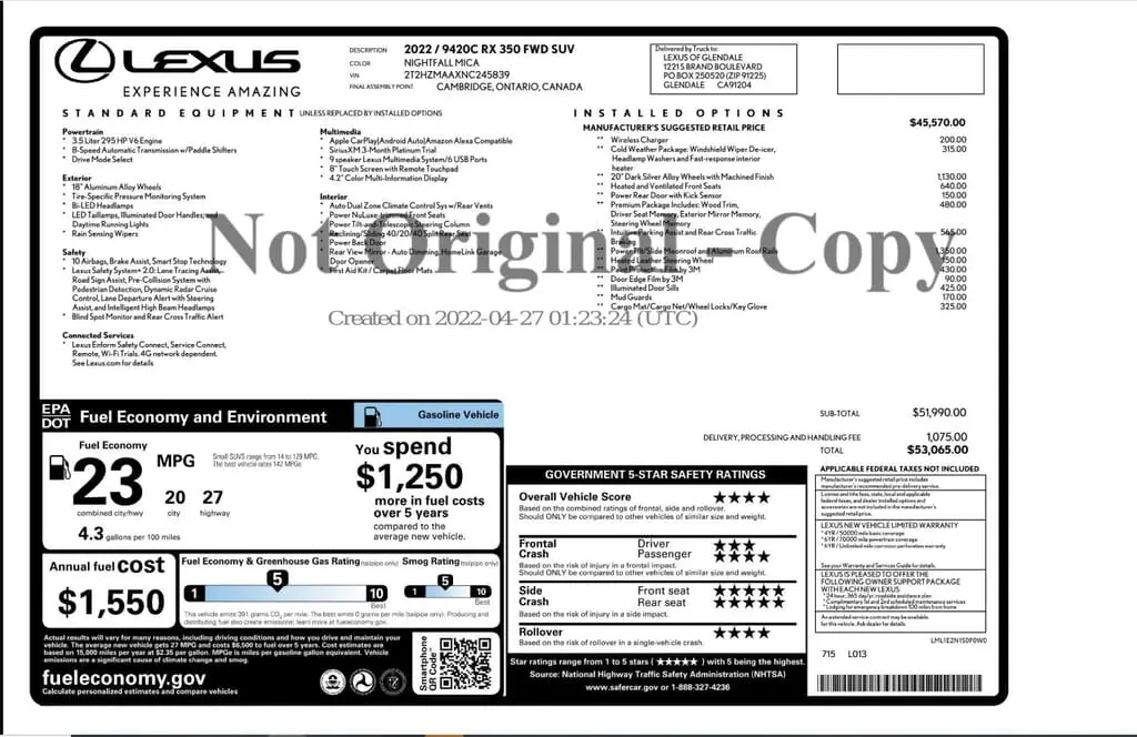 Florida Fine Cars - Used LEXUS RX 2022 WEST PALM RX 350