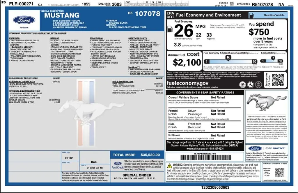 Florida Fine Cars - Used FORD MUSTANG 2024 MARGATE ECOBOOST