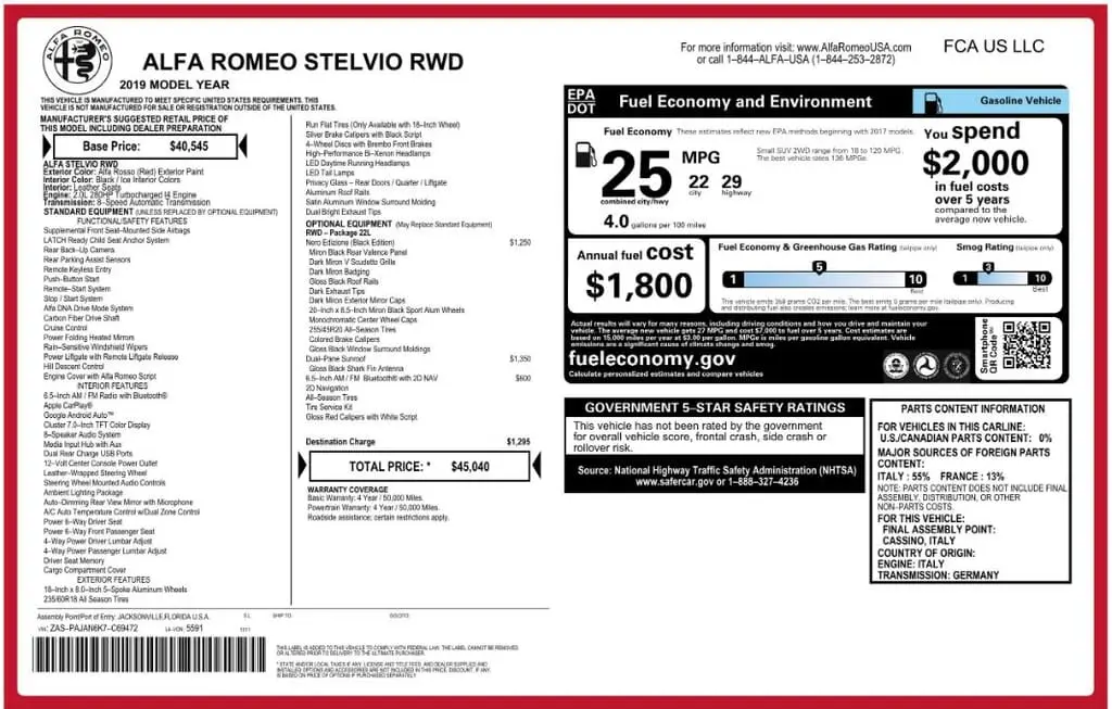 Florida Fine Cars - Used ALFA ROMEO STELVIO 2019 MIAMI 