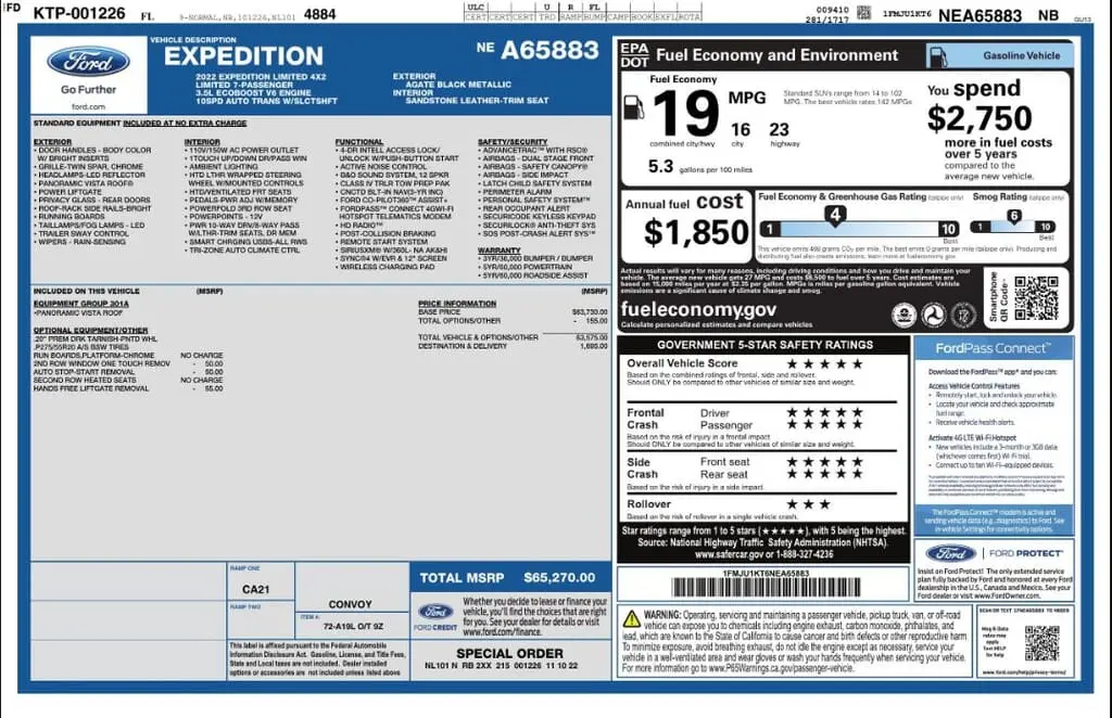 Florida Fine Cars - Used FORD EXPEDITION 2022 MIAMI LIMITED