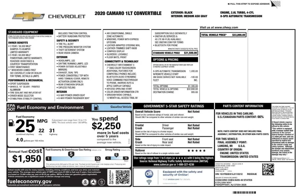 Florida Fine Cars - Used CHEVROLET CAMARO 2020 MARGATE 1LT