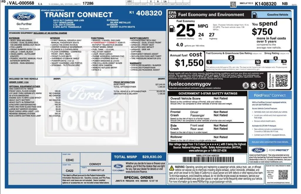 Florida Fine Cars - Used FORD TRANSIT CONNECT VAN 2019 MARGATE XLT