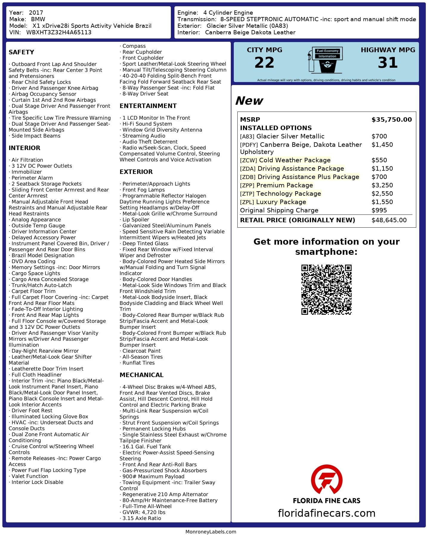 Florida Fine Cars - Used BMW X1 2017 MIAMI XDRIVE28I
