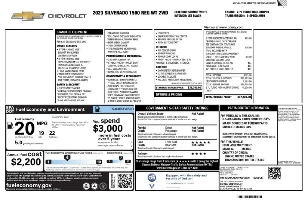 Florida Fine Cars - Used CHEVROLET SILVERADO 1500 2023 MARGATE WORK TRUCK