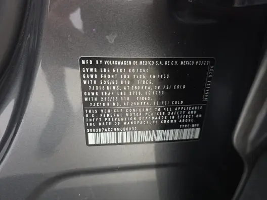 Florida Fine Cars - Used VOLKSWAGEN TIGUAN 2022 MARGATE SE