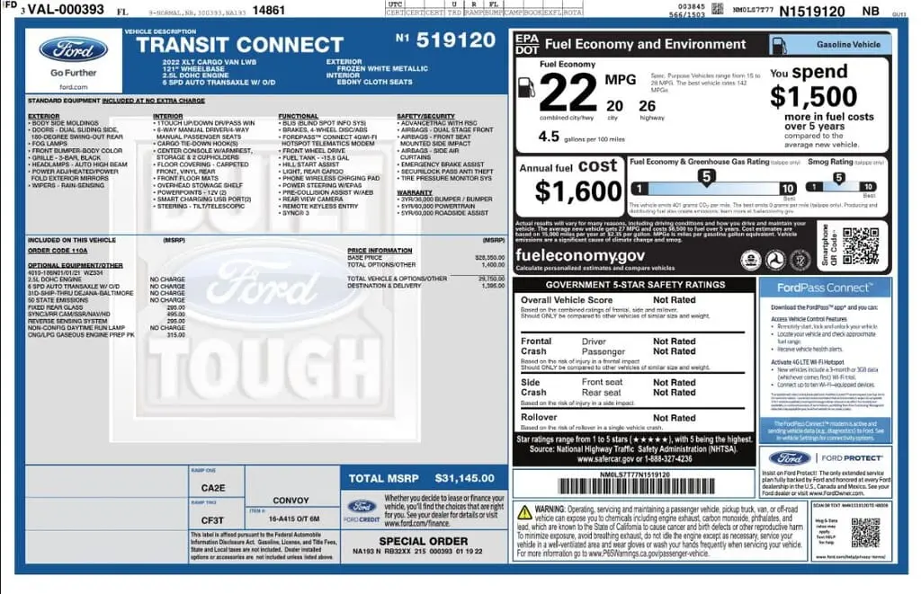 Florida Fine Cars - Used FORD TRANSIT CONNECT VAN 2022 MIAMI XLT