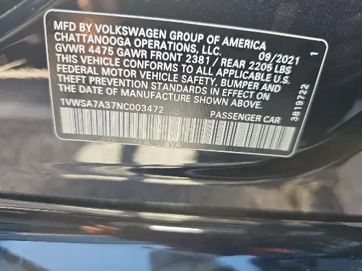 Florida Fine Cars - Used VOLKSWAGEN PASSAT 2022 ORLANDO 2.0T SE