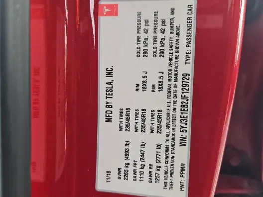 Florida Fine Cars - Used TESLA MODEL 3 2018 ORLANDO LONG RANGE BATTERY