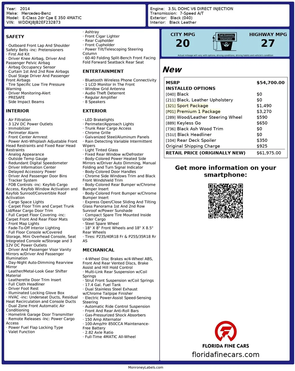 Florida Fine Cars - Used MERCEDES-BENZ E-CLASS 2014 WEST PALM E 350