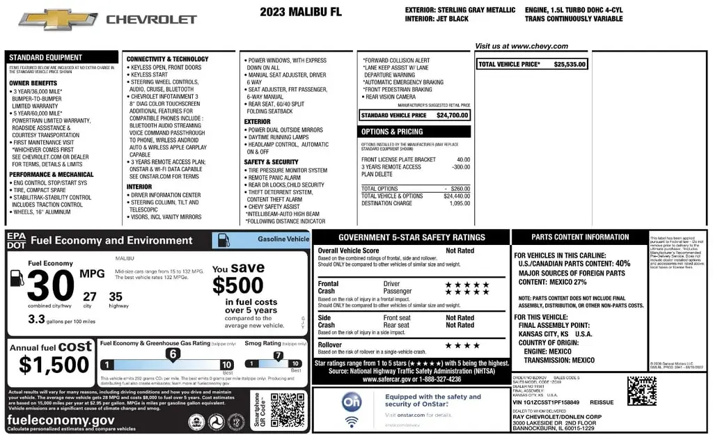 Florida Fine Cars - Used CHEVROLET MALIBU 2023 ORLANDO LS