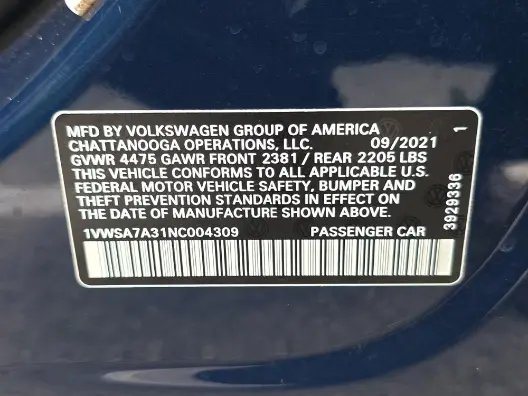 Florida Fine Cars - Used VOLKSWAGEN PASSAT 2022 MIAMI 2.0T SE
