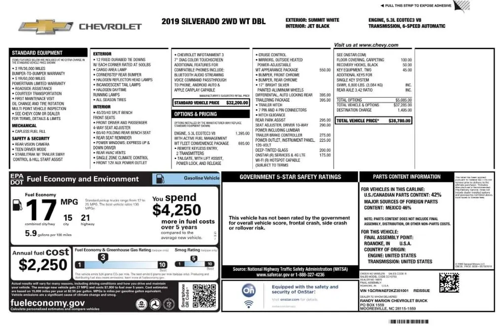 Florida Fine Cars - Used CHEVROLET SILVERADO 1500 2019 MARGATE WORK TRUCK