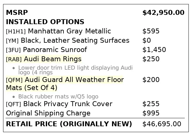 Florida Fine Cars - Used AUDI Q5 2019 ORLANDO PREMIUM