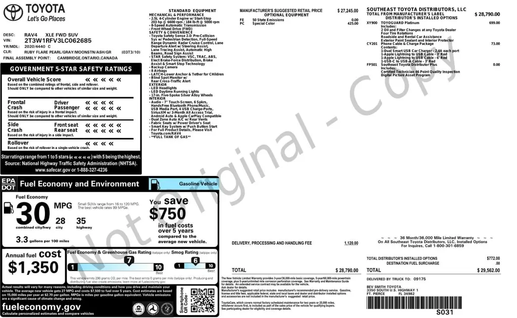 Florida Fine Cars - Used TOYOTA RAV4 2020 ORLANDO XLE