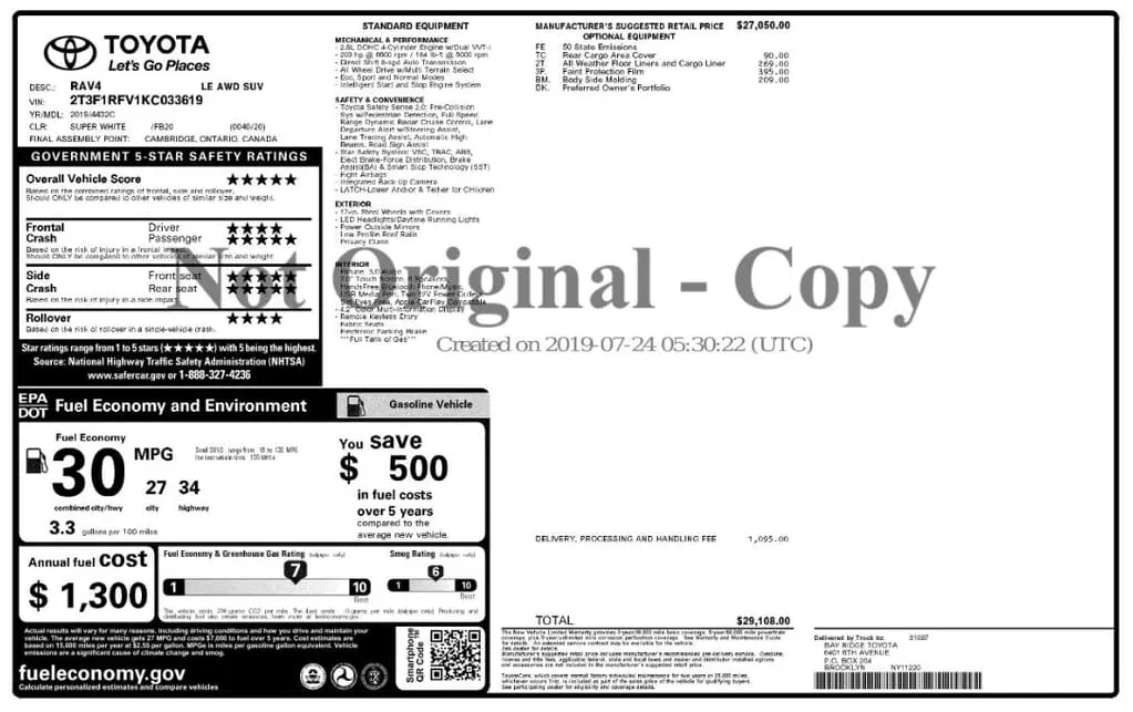 Florida Fine Cars - Used TOYOTA RAV4 2019 MARGATE LE