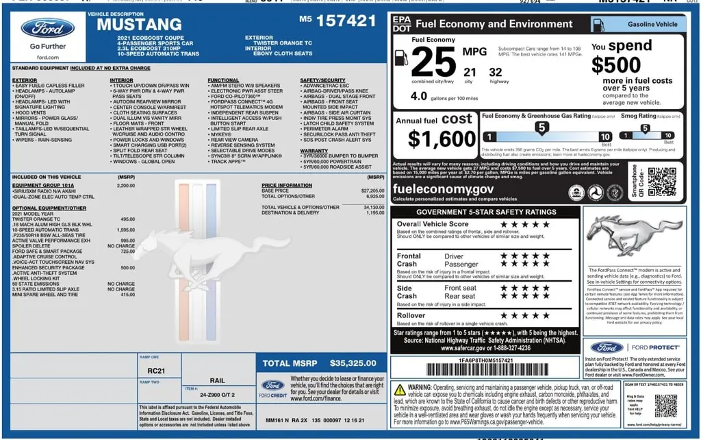 Florida Fine Cars - Used FORD MUSTANG 2021 ORLANDO ECOBOOST