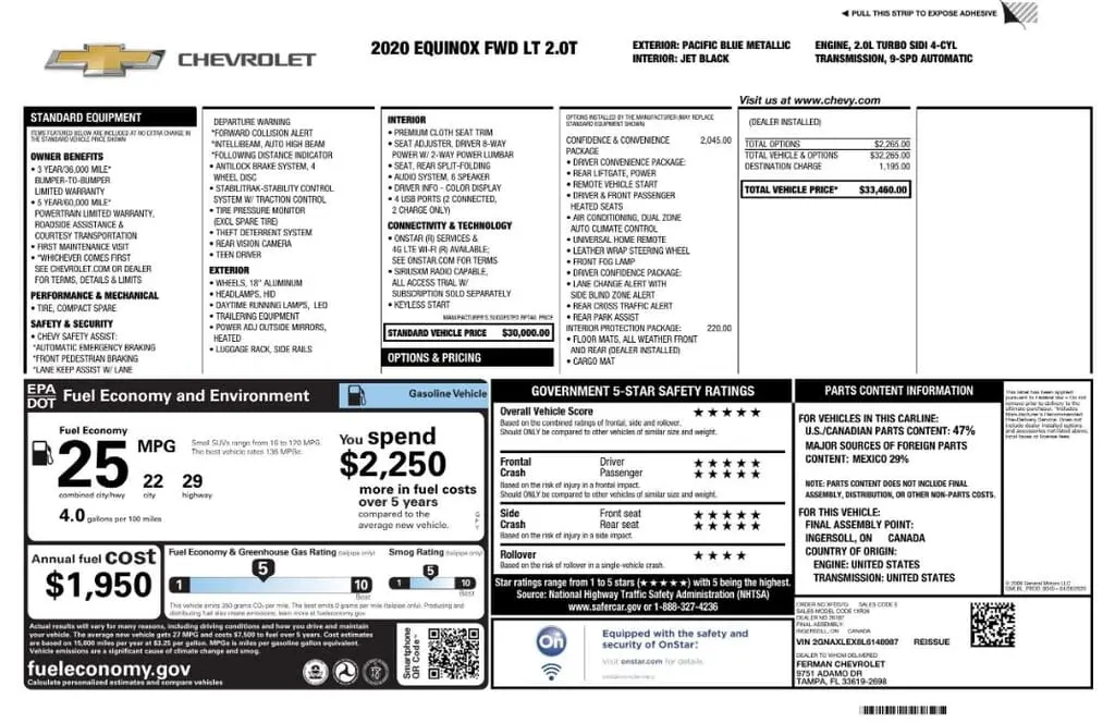 Florida Fine Cars - Used CHEVROLET EQUINOX 2020 MARGATE LT