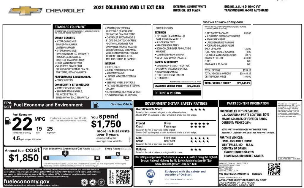 Florida Fine Cars - Used CHEVROLET COLORADO 2021 ORLANDO 2WD LT