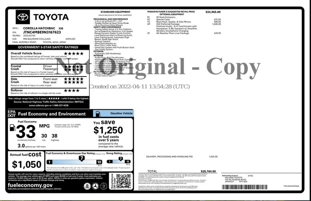 Florida Fine Cars - Used TOYOTA COROLLA HATCHBACK 2022 WEST PALM XSE