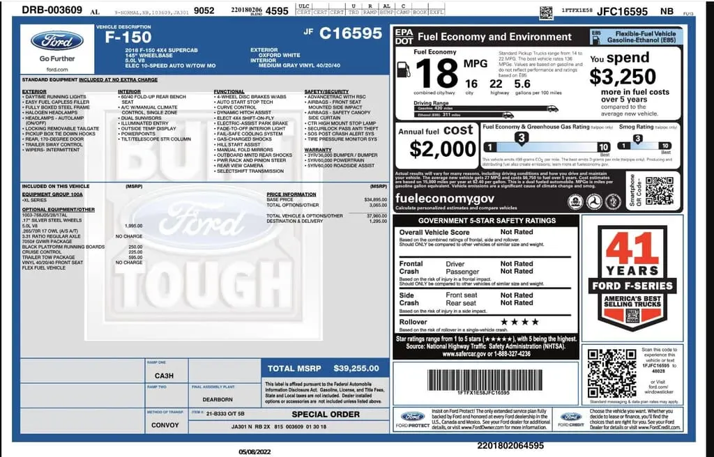 Florida Fine Cars - Used FORD F-150 2018 WEST PALM XL