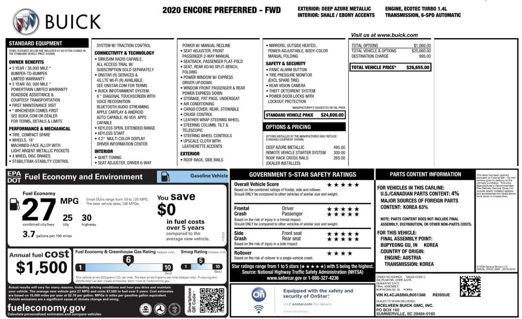 Florida Fine Cars - Used BUICK ENCORE 2020 ORLANDO PREFERRED