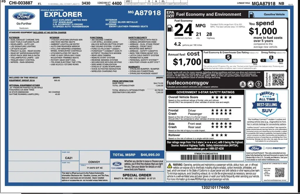 Florida Fine Cars - Used FORD EXPLORER 2021 WEST PALM LIMITED