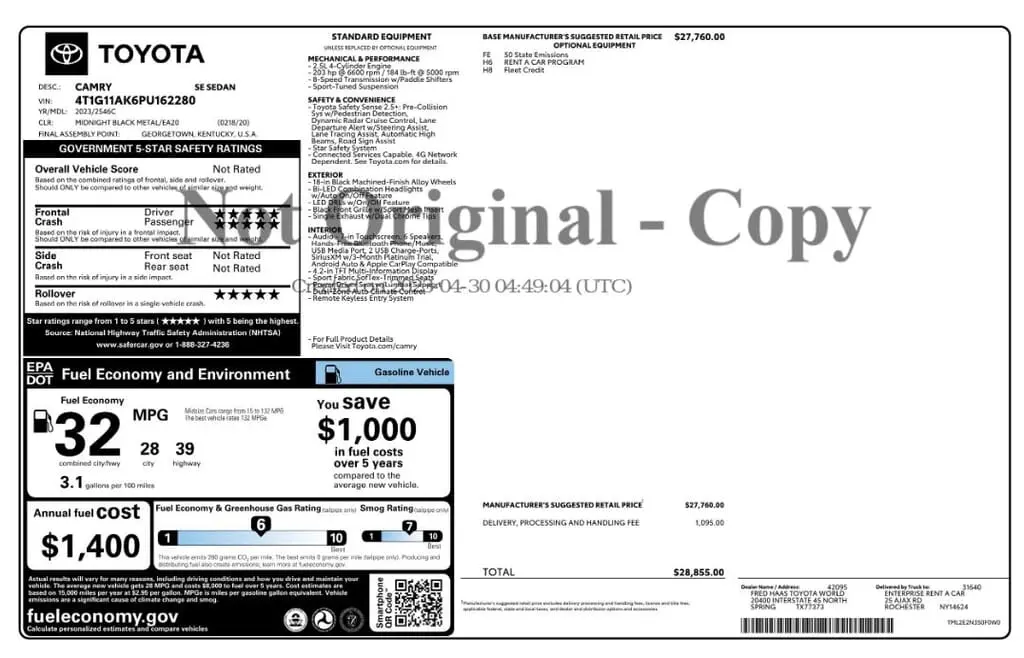 Florida Fine Cars - Used TOYOTA CAMRY 2023 ORLANDO SE