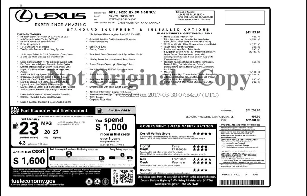 Florida Fine Cars - Used LEXUS RX 2017 WEST PALM RX 350