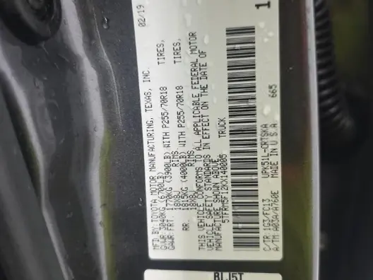 Florida Fine Cars - Used TOYOTA TUNDRA 2WD 2019 WEST PALM SR5