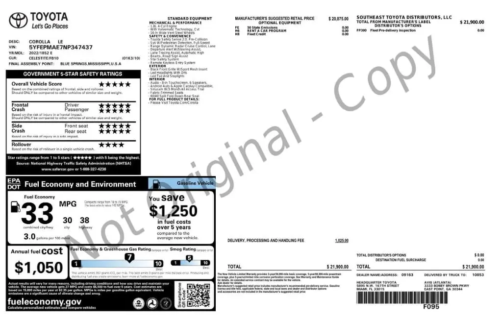 Florida Fine Cars - Used TOYOTA COROLLA 2022 MIAMI LE
