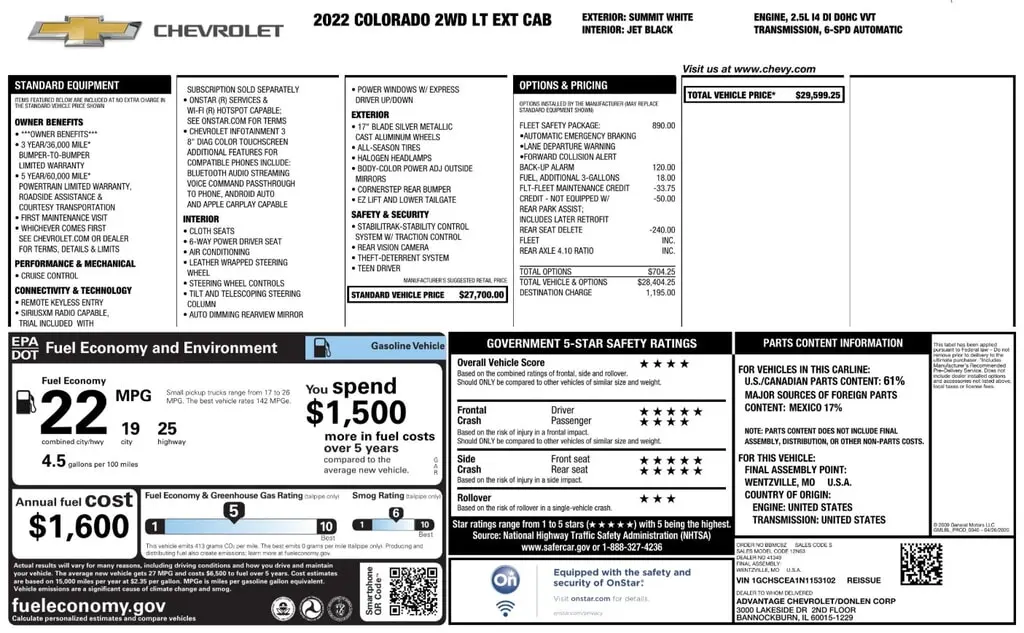 Florida Fine Cars - Used CHEVROLET COLORADO 2022 ORLANDO 2WD LT