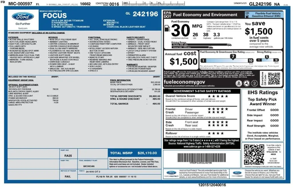 Florida Fine Cars - Used FORD FOCUS 2016 MIAMI TITANIUM