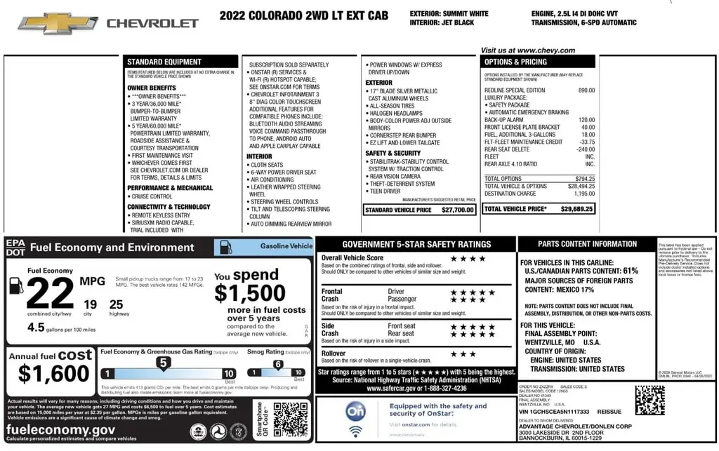 Florida Fine Cars - Used CHEVROLET COLORADO 2022 ORLANDO 2WD LT