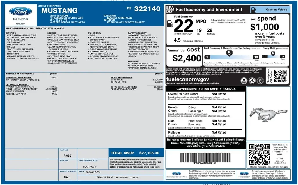 Florida Fine Cars - Used FORD MUSTANG 2015 ORLANDO V6