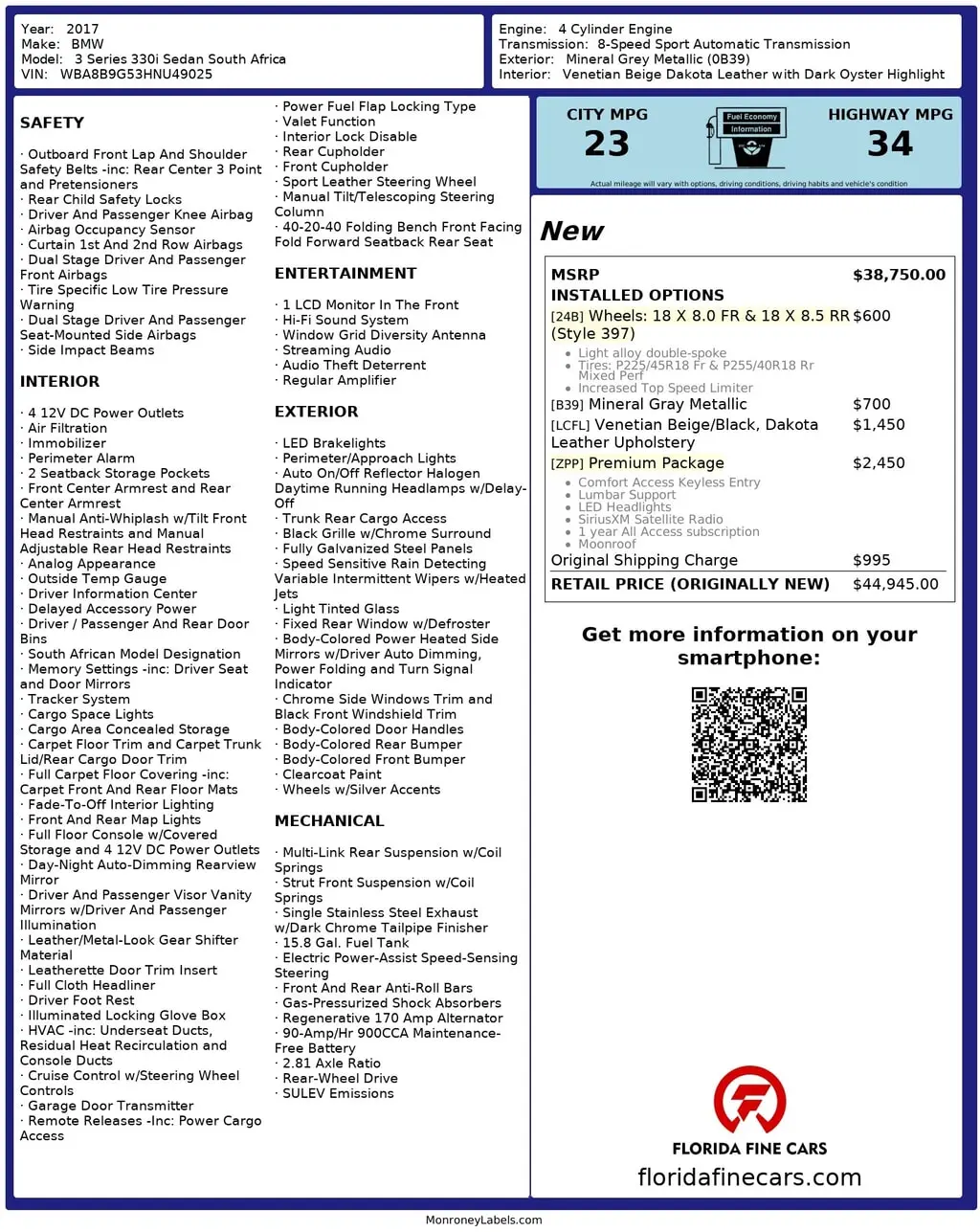 Florida Fine Cars - Used BMW 3 SERIES 2017 ORLANDO 330I