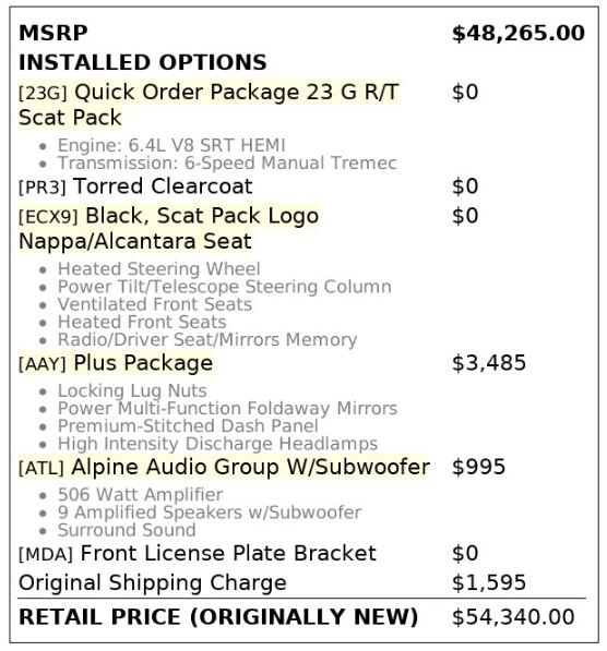 used vehicle - COUPE DODGE CHALLENGER 2023