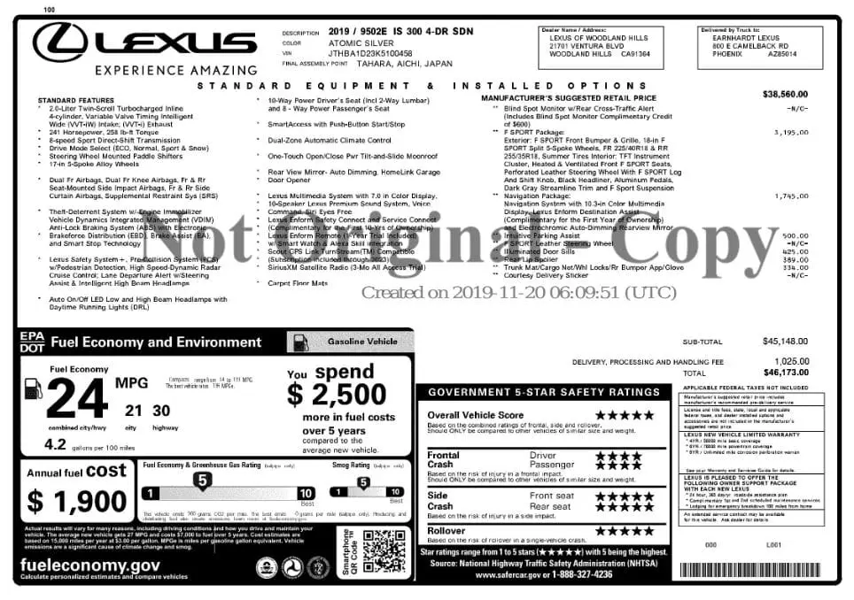 Florida Fine Cars - Used LEXUS IS 2019 MIAMI IS 300 F SPORT