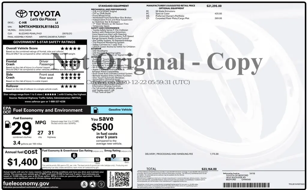 Florida Fine Cars - Used TOYOTA C-HR 2020 ORLANDO LE