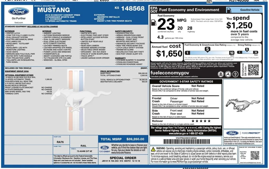 Florida Fine Cars - Used FORD MUSTANG 2019 ORLANDO ECOBOOST