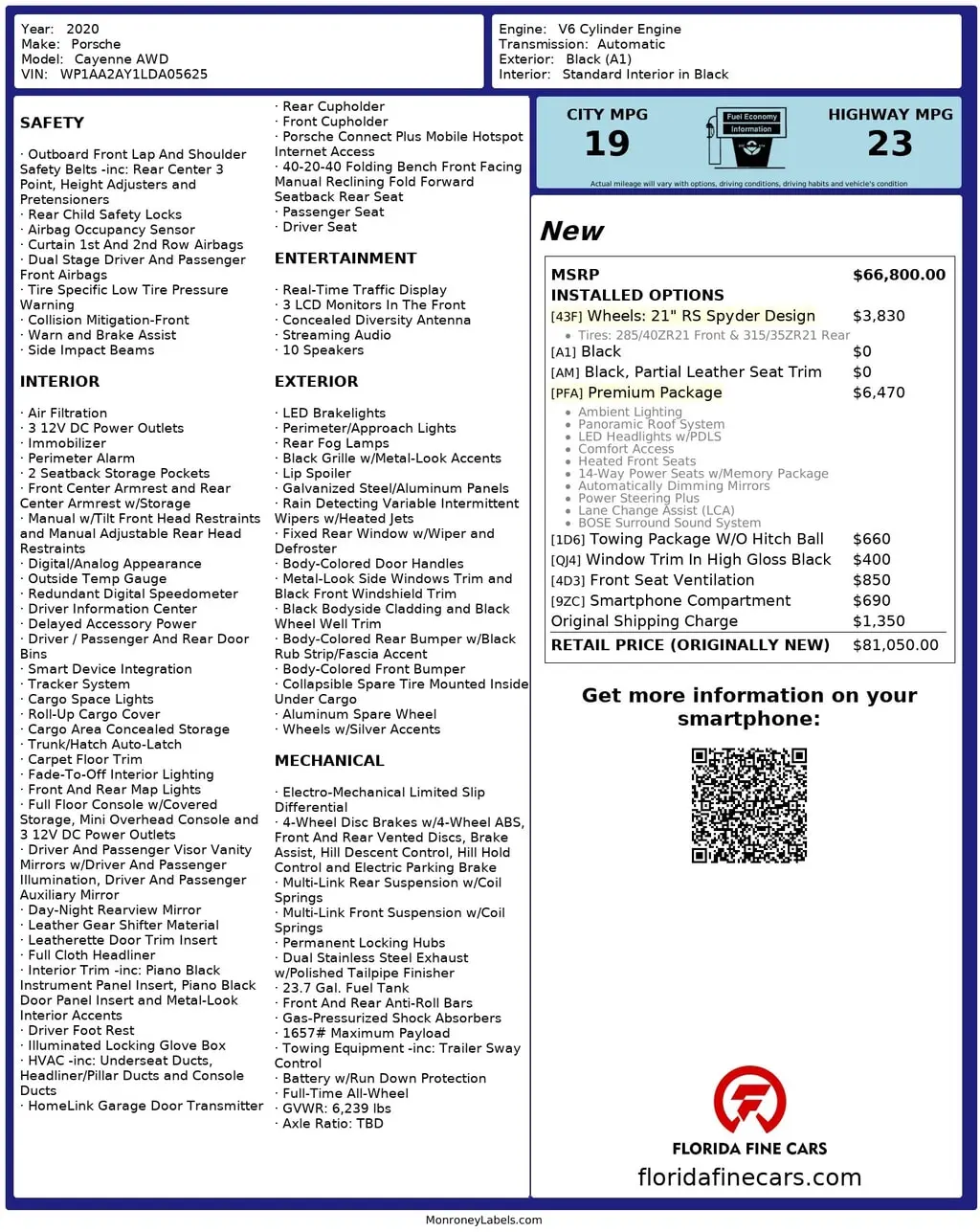 Florida Fine Cars - Used PORSCHE CAYENNE 2020 WEST PALM 