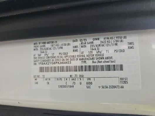 Florida Fine Cars - Used FORD TRANSIT PASSENGER WAGON 2023 ORLANDO XLT