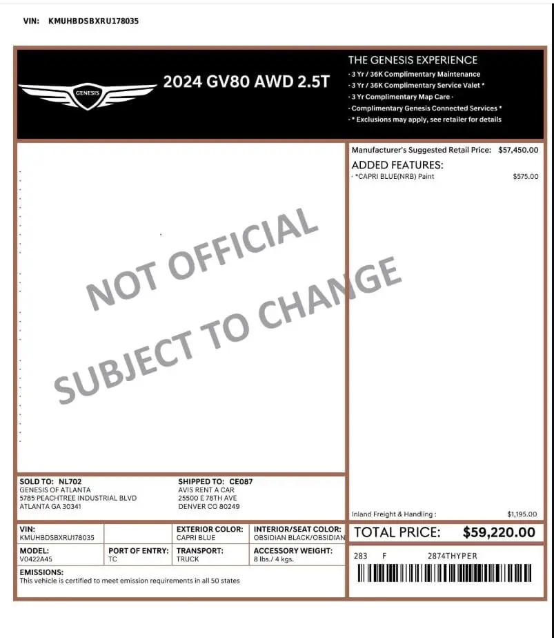 Florida Fine Cars - Used GENESIS GV80 2024 WEST PALM 