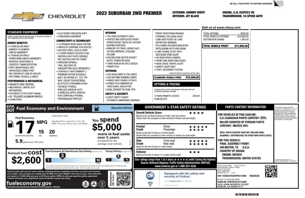 Florida Fine Cars - Used CHEVROLET SUBURBAN 2023 MIAMI PREMIER