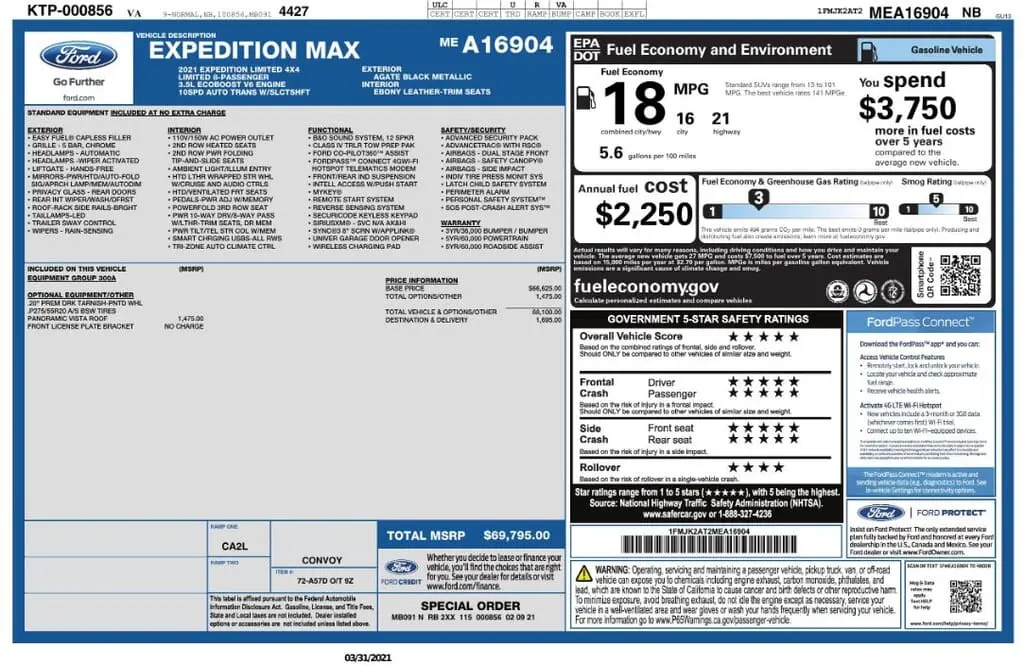 Florida Fine Cars - Used FORD EXPEDITION MAX 2021 MIAMI LIMITED