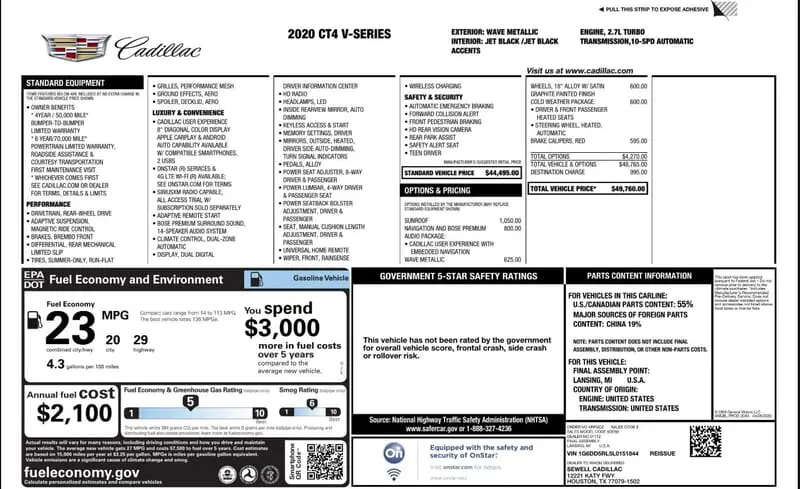 Florida Fine Cars - Used CADILLAC CT4 2020 WEST PALM V-SERIES