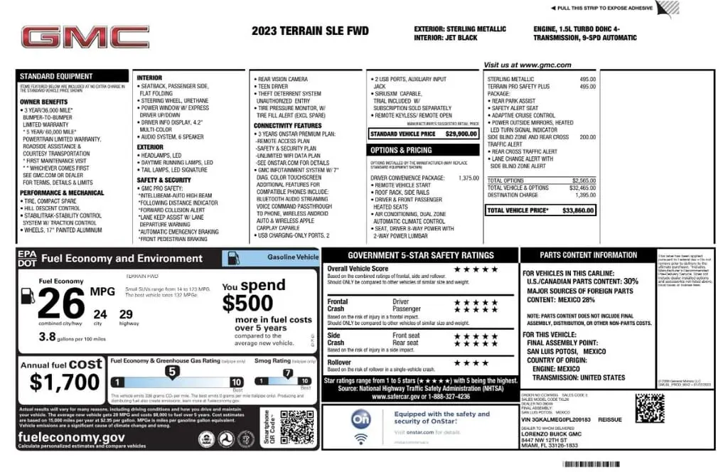 Florida Fine Cars - Used GMC TERRAIN 2023 MARGATE SLE