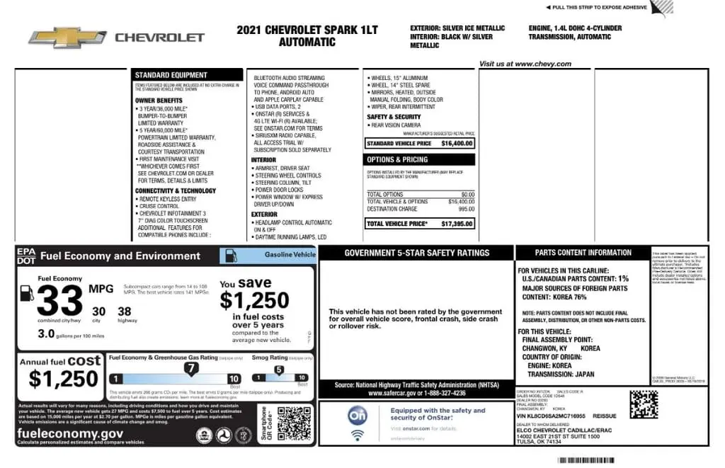 Florida Fine Cars - Used CHEVROLET SPARK 2021 MARGATE 1LT