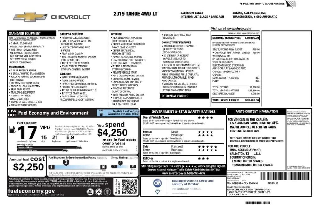 Florida Fine Cars - Used CHEVROLET TAHOE 2019 MARGATE LT